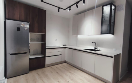 Кухня Ivory White Matte Орех Вармиа Woodlux